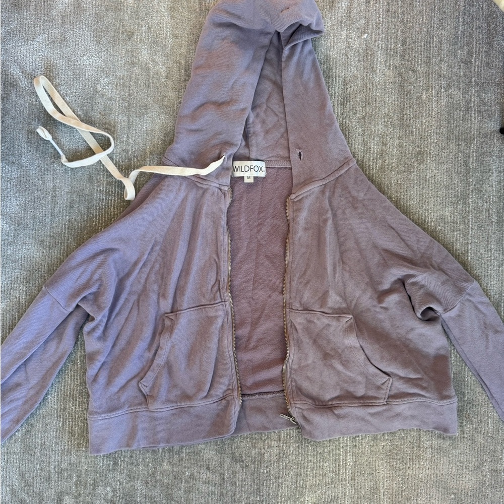 Wildfox Lavender Hoodie with Zip